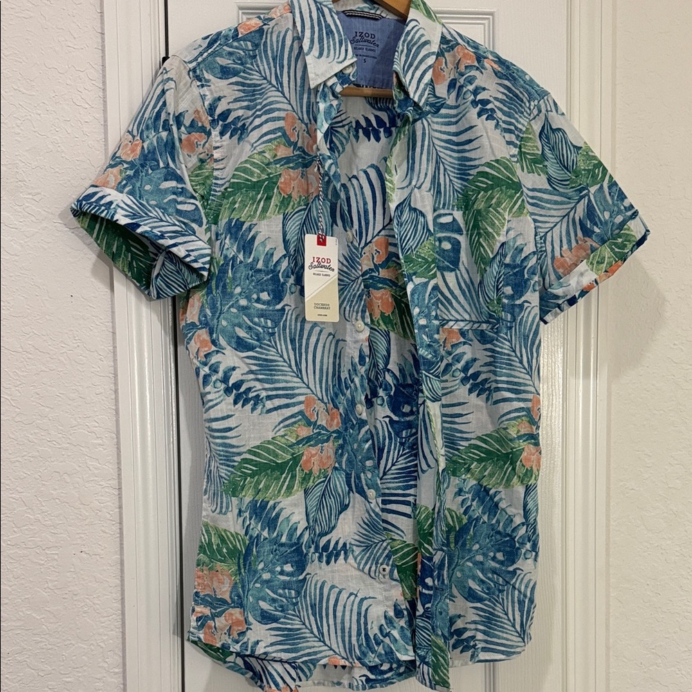 Izod Saltwater - Men's Tropical Print Shirt